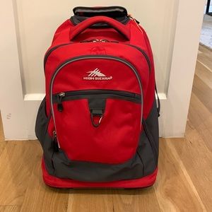 Like New High Sierra rolling back pack